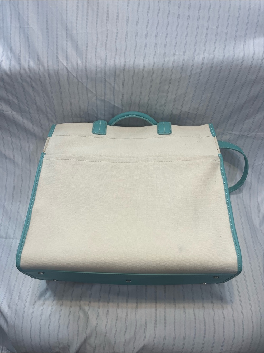Tiffany & Co. Jitney Cream Canvas Tote with Shoulder Strap - Picture 4 of 14